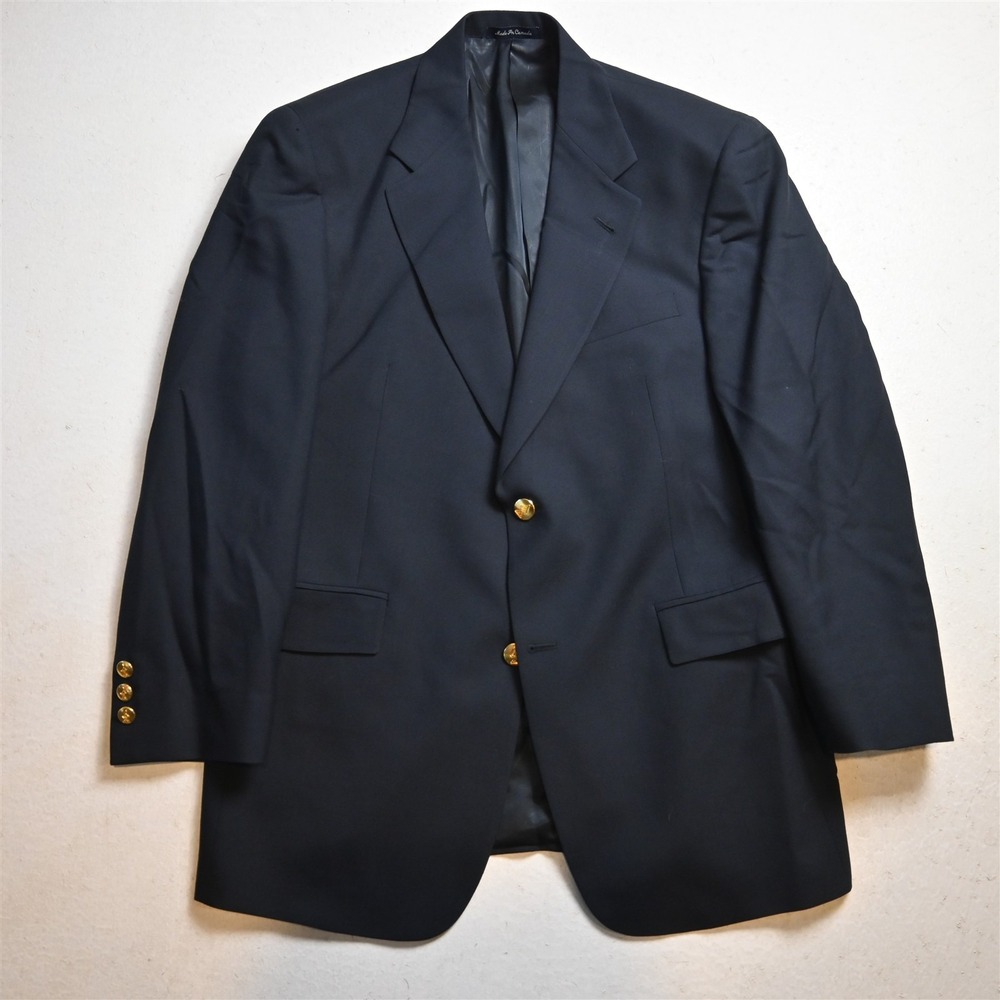 Austin Reed 40S Navy Blue 100% Wool Gold Button Mens Blazer Jacket Sport Coat